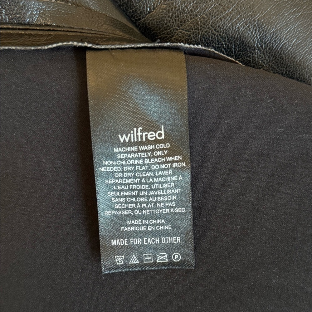 Wilfred Tempest Faux Leather Mini Skirt – Black – Size 16 (NWT) - Picture 10 of 11